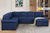 Picture of MERITON Modular Sofa/Pull-Out Sofa Bed with Storage Chaise (Blue)