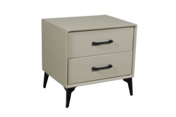 Picture of NORDICA 2-Drawer Bedside Table (Light Grey)