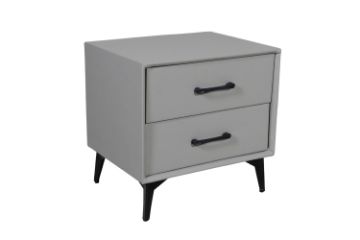Picture of NORDICA 2-Drawer Bedside Table (Dark Grey)