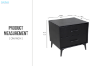 Picture of  NORDICA 2-Drawer Bedside Table (Dark)