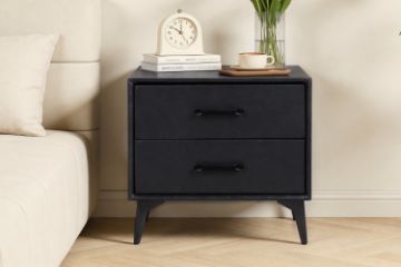 Picture of  NORDICA 2-Drawer Bedside Table (Dark)