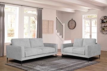 Picture of [FLOOR MODEL CLEARANCE] LONG ISLAND 1 Seater Fabric Sofa (Light Grey) 
