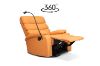 Picture of [FLOOR MODEL CLEARANCE] OLIVIO 360° Swivel Manual Recliner Lounge Chair With Mobile Holder (Orange)