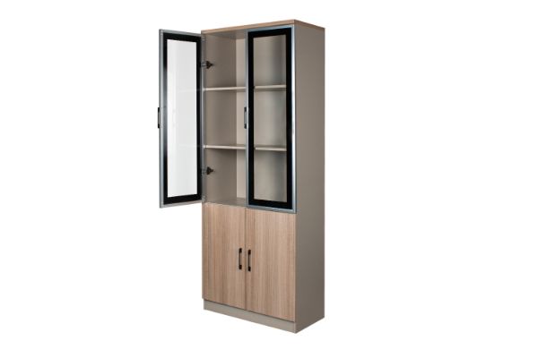 Picture of [FLOOR MODEL CLEARANCE] FOCUS Office System 2-Door Bookshelf & Display Unit