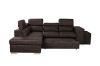 Picture of [FLOOR MODEL CLEARANCE] CASSIA Sectional Sofa/Sofa Bed with Storage & 2 Ottomans (Brown) - Chaise Facing Left