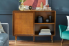 Picture of  [FLOOR MODEL CLEARANCE] TRIBECA Sliding Door Sideboard Cabinet with Solid Wood Legs
