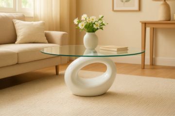 Picture of  [FLOOR MODEL CLEARANCE] JUPITER Fiber Glass Coffee Table (White)