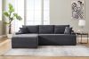 Picture of ASHFORD Fabric Sectional Compressed Sofa (Grey) - Chaise Facing Right
