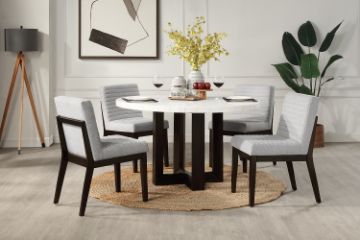 Picture of EDWYN 5PC D137 Marble Top Dining Set