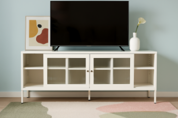 Picture of  [FLOOR MODEL CLEARANCE] STARK Steel Frame 1.5M Sliding Door TV Unit (Cream)