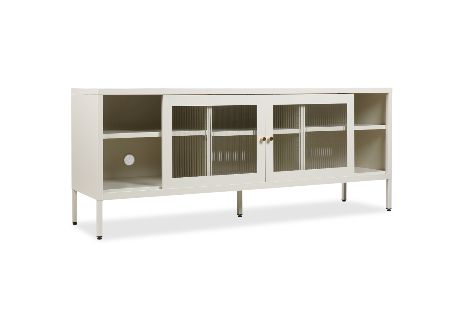 STARK Steel Frame 1.5M Sliding Door TV Unit (Cream)
