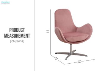 Picture of  [FLOOR MODEL CLEARANCE]  LESA Swirl Velvet Lounge Chair (Pink)