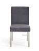 Picture of [FLOOR MODEL CLEARANCE] MARCANO Velvet Dining Chair with Silver Stainless Steel Frame (Grey)