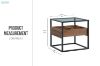 Picture of  [FLOOR MODEL CLEARANCE] GLACIER  50 Tempered Glass Top Side Table