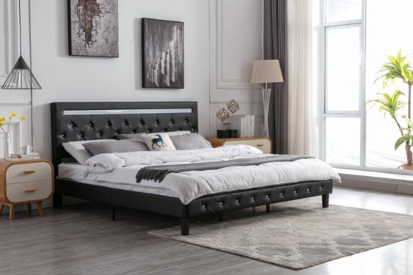 Picture of [FLOOR MODEL CLEARANCE] HENLEY LED Bed Frame in Queen Size (Black) 