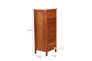 Picture of [FLOOR MODEL CLEARANCE] METRO 5 DRW Slimboy (Caramel)