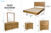 Picture of BRITTON Australian Marri Hardwood Bedroom Combo Set - 6PC Super King