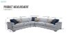 Picture of   [FLOOR MODEL CLEARANCE] GOODWIN Feather Filled Sectional Sofa - Dust, Water & Oil resistant (Light Grey)