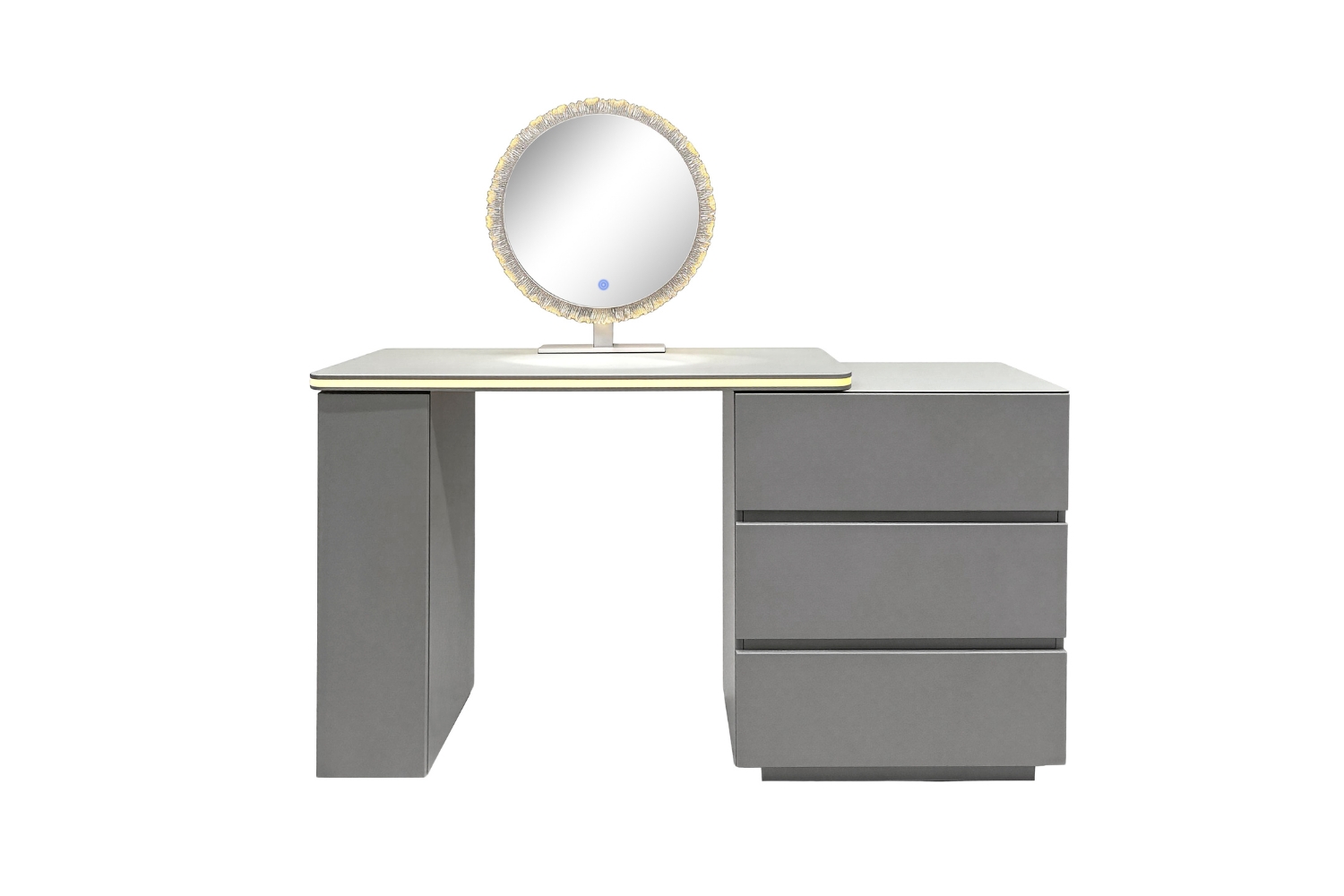 NOOK 3-Drawer Extension Dressing Table with LED Mirror and Makeup Stool Set