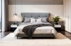 Picture of KIANA Air Leather Bed Frame with Integrated Touch LED Light in Queen Size