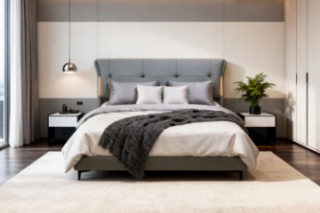 Picture of KIANA Air Leather Bed Frame with Integrated Touch LED Light in Queen Size
