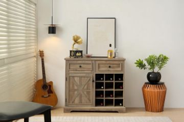 Picture of [FLOOR MODEL CLEARANCE] ODESSA 100 Wine Cabinet/Buffet with 2 Drawers