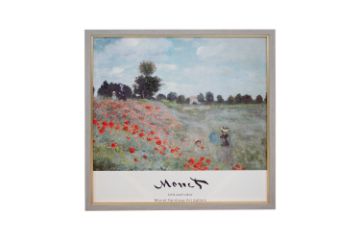 Picture of 367-009 Hand-Finished Canvas Decorative Wall Art (70×70cm) - Wild Poppies, Near Argenteuil (1873) by Claude Monet 