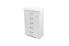 Picture of [FLOOR MODEL CLEARANCE] LOUIS 5-Drawer Hevea Wood Tallboy with LED Lighting (White)