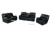 Picture of  [FLOOR MODEL CLEARANCE]  PASADENA 2RRC Reclining Sofa (Black) - 2 Seat with Storage Console & Drawer & LED Light