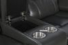 Picture of  [FLOOR MODEL CLEARANCE]  PASADENA 2RRC Reclining Sofa (Grey) - 2 Seat with Storage Console & Drawer & LED Light