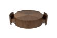 Picture of [FLOOR MODEL CLEARANCE] SKARA Genuine Walnut Veneer D90 Round Coffee Table