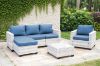 Picture of [FLOOR MODEL CLEARANCE] EUDY 6PC Modular Wicker Outdoor Lounge Sofa Set (Grey+Blue) 