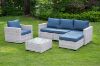 Picture of [FLOOR MODEL CLEARANCE] EUDY 6PC Modular Wicker Outdoor Lounge Sofa Set (Grey+Blue) 