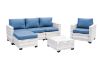 Picture of [FLOOR MODEL CLEARANCE] EUDY 6PC Modular Wicker Outdoor Lounge Sofa Set (Grey+Blue) 