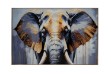 Picture of 357-008 Decorative Wall Art with Golden Frame (90x60cm) - Elephant