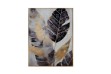 Picture of 357-017 Decorative Wall Art with Golden Frame (50x70cm) - Leaves