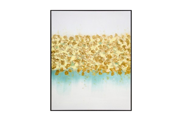 Picture of 389-008 Hand Oil Painting Canvas Wall Art with Black Frame (60x80CM) - Golden Sandy Beach