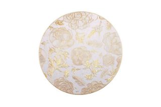 Picture of 371-006 Golden Peony Placemat with White Base 38CM