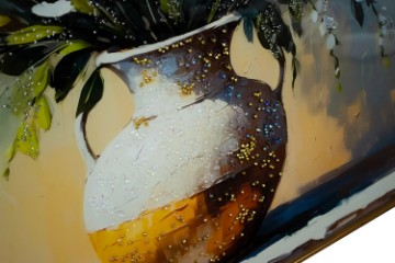 Picture of 357-011 Decorative Wall Art with Golden Frame (120x60cm) - Bouquet 