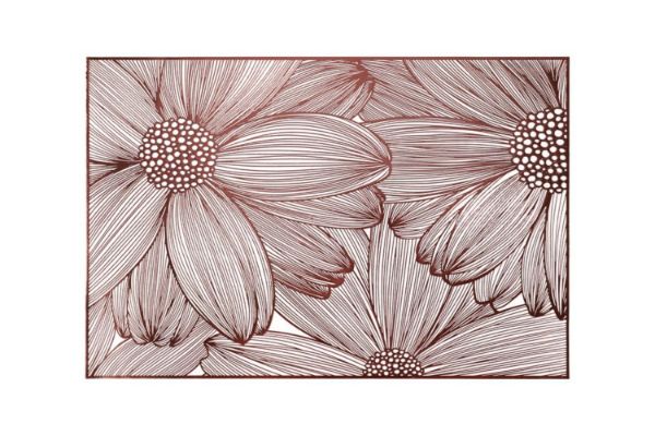 Picture of 371-016 Brown Sunflower Placemat in White (45cmx30cm)
