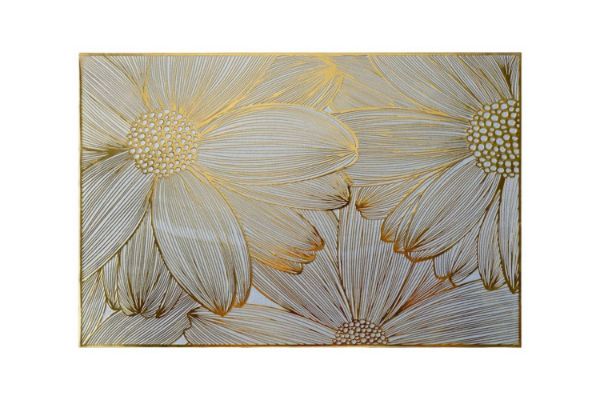Picture of 371-017 Golden Sunflower Placemat in Blue (45cmx30cm)