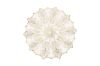 Picture of 371-021 Golden  Feathers Placemat in White (38CM)