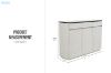 Picture of VALOR 120 3-Door 3-Drawer Engineered Stone Top Shoe Cabinet