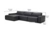 Picture of  [FLOOR MODEL CLEARANCE] HAMMOND Sectional Sofa (Charcoal Black) - Chaise Facing Left