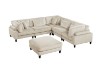 Picture of VIANNA Corduroy Sectional Modular Sofa Range (Beige)