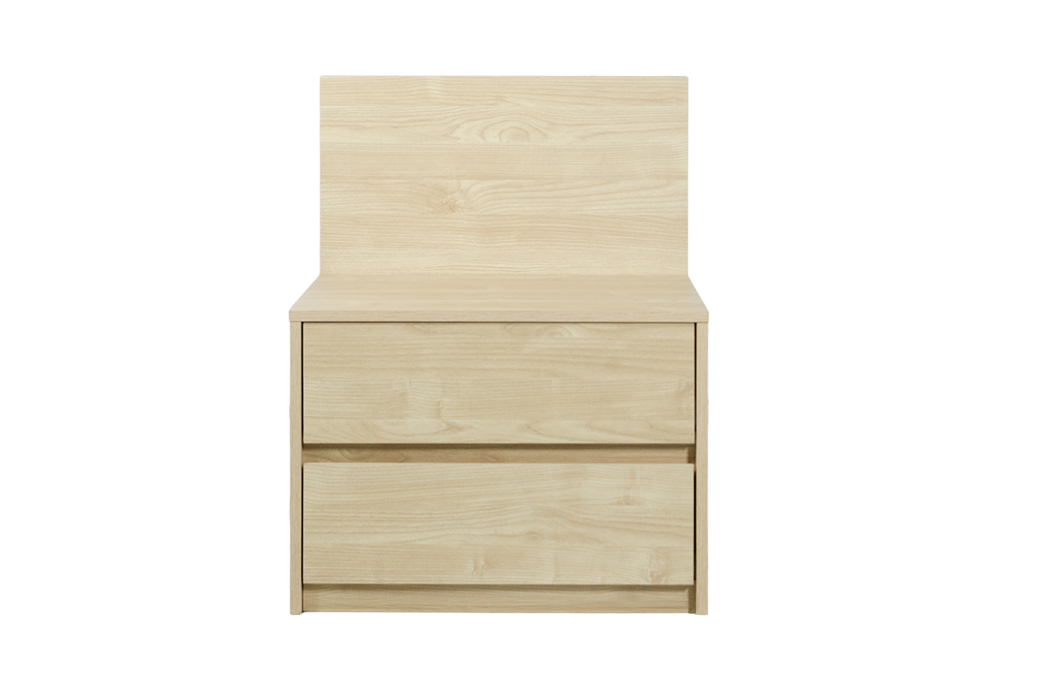 YUKI 2-Drawer Bedside Table with Back Panel