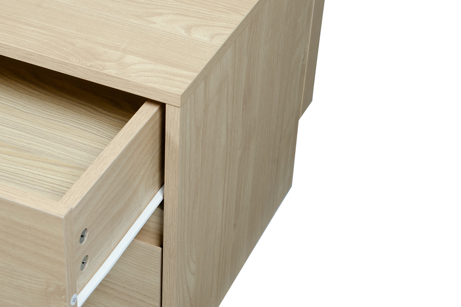 YUKI 2-Drawer Bedside Table with Back Panel