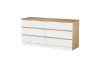 Picture of YORU 160 6-Drawer Dresser (Oak & White)