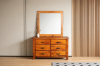Picture of RIVERWOOD 6-Drawer Dresser with Mirror (Rustic Pine)