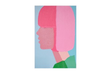 Picture of 368-001 Semi Hand Oil Painting Canvas Wall Art with Aluminum Alloy Frame (120×180cm) - Punk Girl 